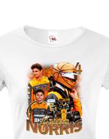 Dámské tričko s motivem závodníka F1 -  Lando Norris - pro milovníky motosportu
