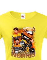 Dámské tričko s motivem závodníka F1 -  Lando Norris - pro milovníky motosportu