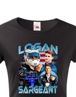 Dámské tričko s motivem závodníka F1 -  Logan Sargeant - pro milovníky motosportu