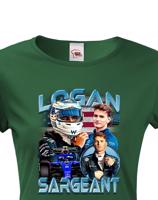 Dámské tričko s motivem závodníka F1 -  Logan Sargeant - pro milovníky motosportu