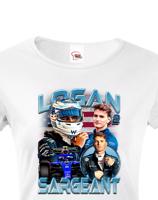 Dámské tričko s motivem závodníka F1 -  Logan Sargeant - pro milovníky motosportu