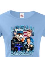 Dámské tričko s motivem závodníka F1 -  Logan Sargeant - pro milovníky motosportu