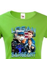 Dámské tričko s motivem závodníka F1 -  Logan Sargeant - pro milovníky motosportu