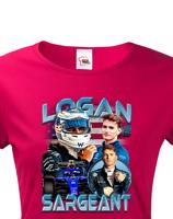 Dámské tričko s motivem závodníka F1 -  Logan Sargeant - pro milovníky motosportu