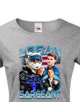 Dámské tričko s motivem závodníka F1 -  Logan Sargeant - pro milovníky motosportu