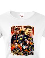 Dámské tričko s motivem závodníka F1 -  Max Verstappen - pro milovníky motosportu