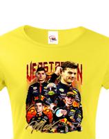 Dámské tričko s motivem závodníka F1 -  Max Verstappen - pro milovníky motosportu