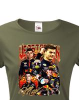 Dámské tričko s motivem závodníka F1 -  Max Verstappen - pro milovníky motosportu