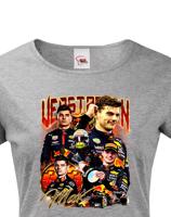 Dámské tričko s motivem závodníka F1 -  Max Verstappen - pro milovníky motosportu
