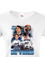 Dámské tričko s motivem závodníka F1 -  Nyck de Vries - pro milovníky motosportu
