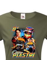 Dámské tričko s motivem závodníka F1 -  Oscar Piastri - pro milovníky motosportu