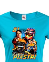 Dámské tričko s motivem závodníka F1 -  Oscar Piastri - pro milovníky motosportu