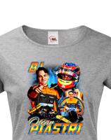 Dámské tričko s motivem závodníka F1 -  Oscar Piastri - pro milovníky motosportu