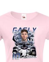 Dámské tričko s motivem závodníka F1 -  Pierre Gasly - pro milovníky motosportu