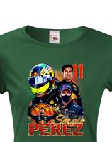 Dámské tričko s motivem závodníka F1 -  Sergio Perez - pro milovníky motosportu