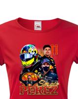 Dámské tričko s motivem závodníka F1 -  Sergio Perez - pro milovníky motosportu