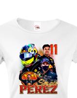Dámské tričko s motivem závodníka F1 -  Sergio Perez - pro milovníky motosportu