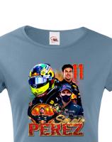 Dámské tričko s motivem závodníka F1 -  Sergio Perez - pro milovníky motosportu