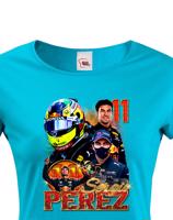 Dámské tričko s motivem závodníka F1 -  Sergio Perez - pro milovníky motosportu