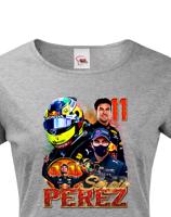 Dámské tričko s motivem závodníka F1 -  Sergio Perez - pro milovníky motosportu