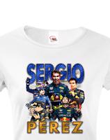 Dámské tričko s motivem závodníka F1 -  Sergio Perez - pro milovníky motosportu