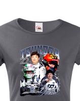 Dámske tričko s motivem závodníka F1 -  Yuki Tsunoda  - pro milovníky motosportu