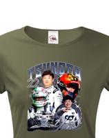 Dámske tričko s motivem závodníka F1 -  Yuki Tsunoda  - pro milovníky motosportu