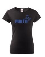 ★ Dámské tričko s oblíbeným motivem Punťa - vtipná parodie na značku Puma