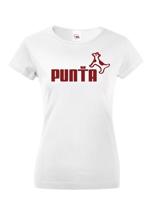★ Dámské tričko s oblíbeným motivem Punťa - vtipná parodie na značku Puma