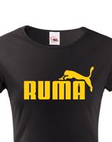 ★ Dámské tričko s oblíbeným motivem Ruma - vtipná parodie na značku Puma