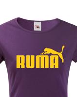 ★ Dámské tričko s oblíbeným motivem Ruma - vtipná parodie na značku Puma