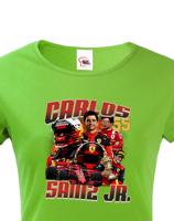 Dámské tričko s oblíbeným závodníkem F1 - Carlos Sainz - pro fanoušky motosportu