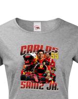 Dámské tričko s oblíbeným závodníkem F1 - Carlos Sainz - pro fanoušky motosportu