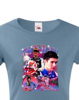 Dámské tričko s oblíbeným závodníkem F1 - Esteban Ocon - pro fanoušky motosportu