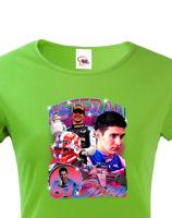 Dámské tričko s oblíbeným závodníkem F1 - Esteban Ocon - pro fanoušky motosportu