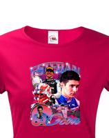 Dámské tričko s oblíbeným závodníkem F1 - Esteban Ocon - pro fanoušky motosportu