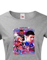 Dámské tričko s oblíbeným závodníkem F1 - Esteban Ocon - pro fanoušky motosportu