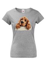 Dámské tričko s potiskem Anglický Kokršpaněl - vtipné tričko