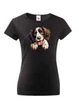 Dámské tričko s potiskem Anglický Kokršpaněl - vtipné tričko