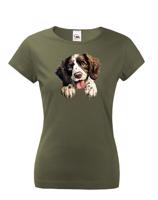 Dámské tričko s potiskem Anglický Kokršpaněl - vtipné tričko