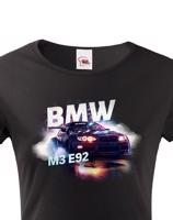 Dámské tričko s potiskem BMW-M3 E92 - tričko pro milovnice aut