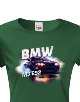 Dámské tričko s potiskem BMW-M3 E92 - tričko pro milovnice aut