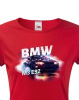 Dámské tričko s potiskem BMW-M3 E92 - tričko pro milovnice aut