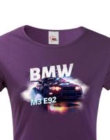 Dámské tričko s potiskem BMW-M3 E92 - tričko pro milovnice aut