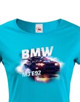 Dámské tričko s potiskem BMW-M3 E92 - tričko pro milovnice aut