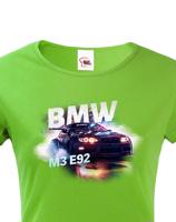 Dámské tričko s potiskem BMW-M3 E92 - tričko pro milovnice aut