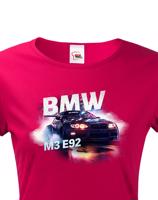 Dámské tričko s potiskem BMW-M3 E92 - tričko pro milovnice aut