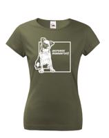 Dámské tričko s potiskem Brabantského grifonu tep - skvělý dárek pro milovníky psů