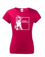 Dámské tričko s potiskem Brabantského grifonu tep - skvělý dárek pro milovníky psů