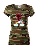 Dámské tričko s potiskem Deadpool pro fanoušky Marvelovek